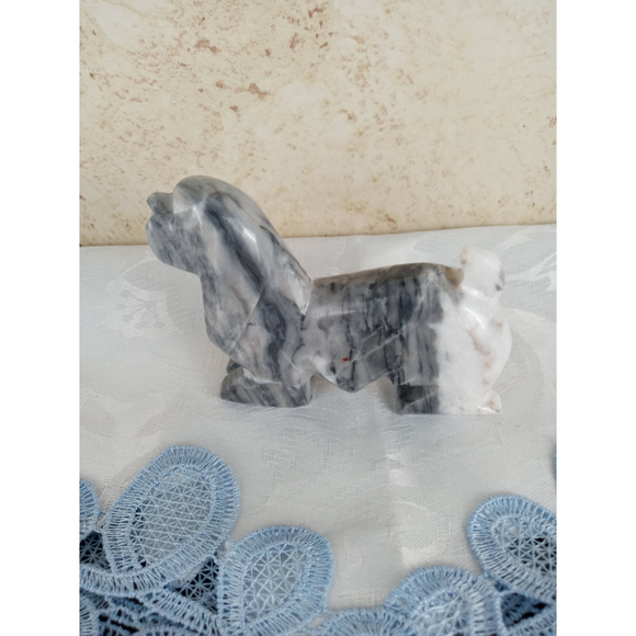 Hand Carved Marble/Onyx Dog Figurine Cocker Spaniel - Picture 4 of 7